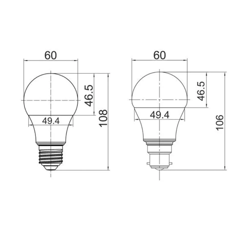 8w LED E27, B22 A60 Smart Globe CCT RGB SMTGLS1, SMTGLS2 Dimmable