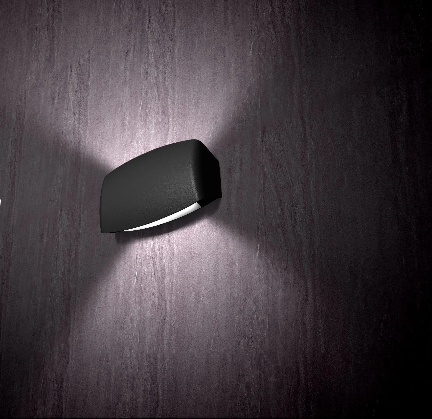 Abram 150/190/270mm Outdoor Up/Down Wall Light - Black/Grey Finish