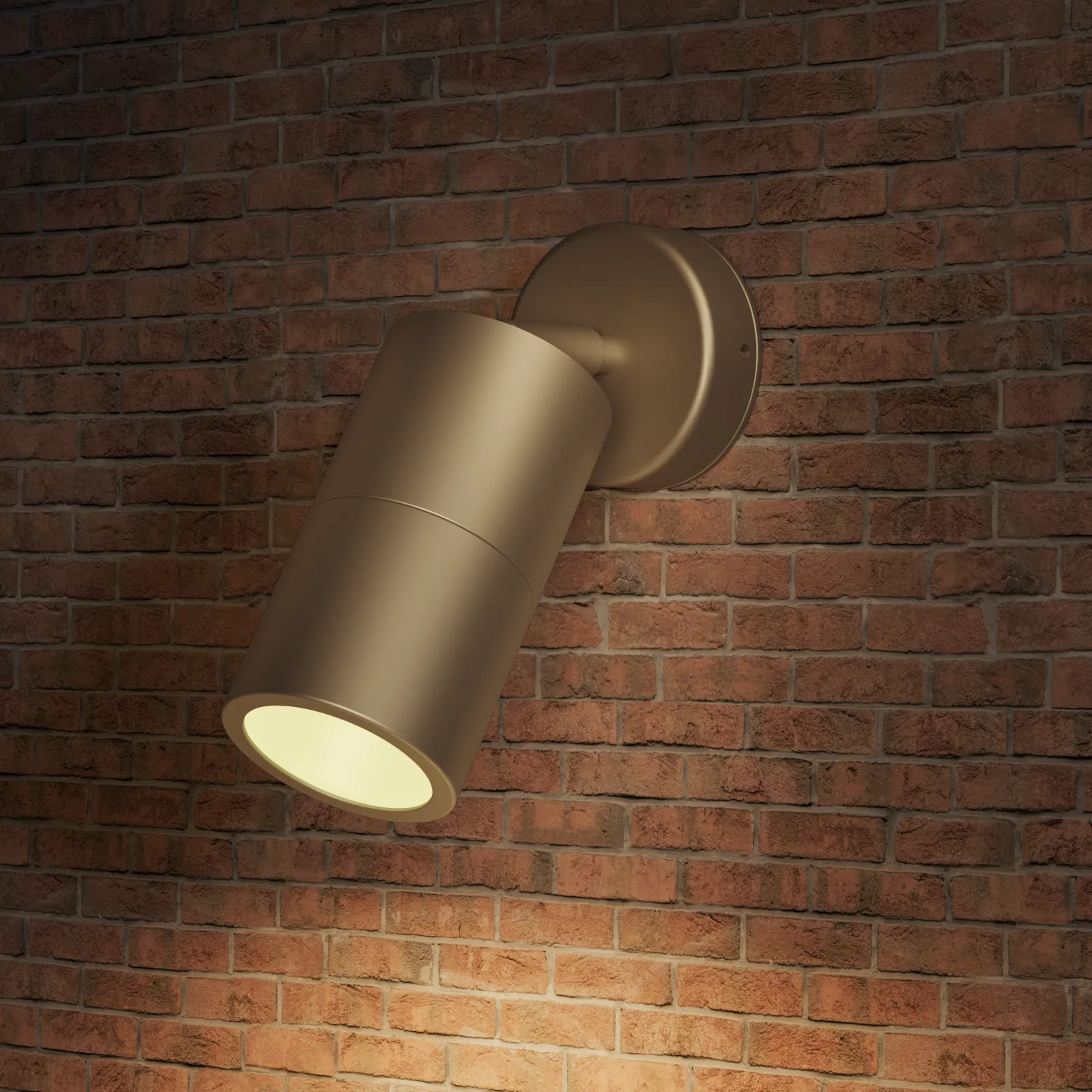 Adjustable Single Spotlight Outdoor Wall Light IP65 Porch Hallway GU10 lamp base