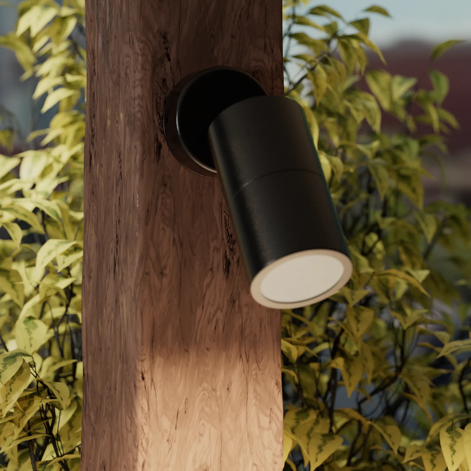 Adjustable Single Spotlight Outdoor Wall Light IP65 Porch Hallway GU10 lamp base