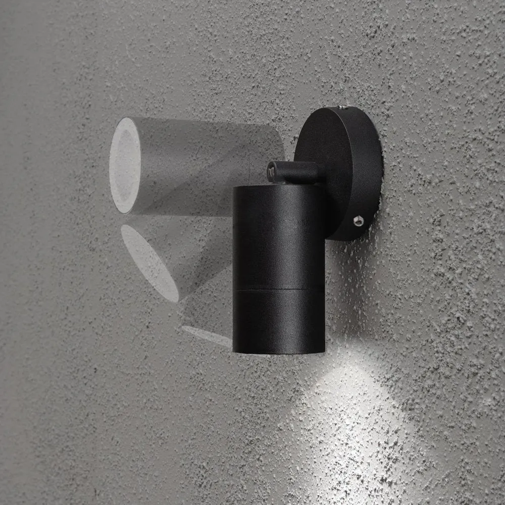 Adjustable Single Spotlight Outdoor Wall Light IP65 Porch Hallway GU10 lamp base