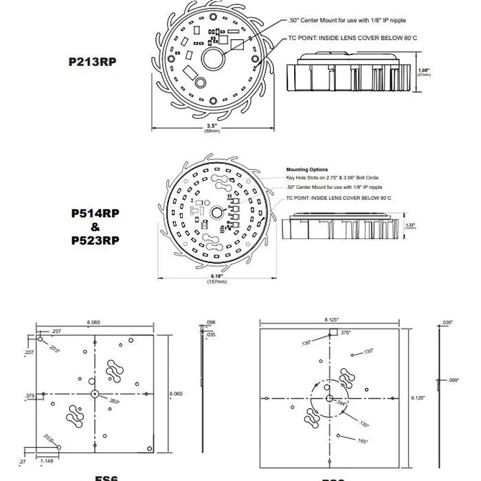 Advantage Environmental Lighting P213, P514 or P523 Circular LED Retrofit Kits/Arrays