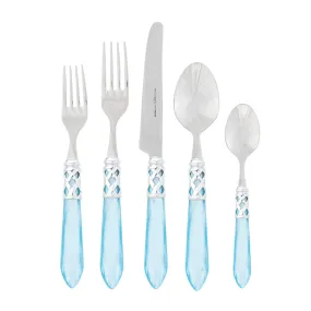 Aladdin Brilliant Five-Piece Flatware Set | Light Blue