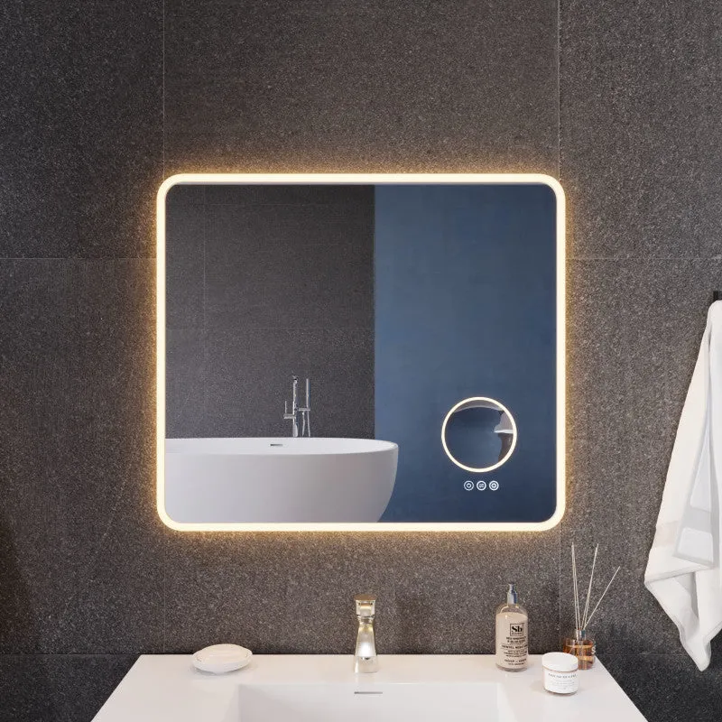 ANZZI 27-in. x 31-in. LED Front/Back Light Magnifying Bathroom Mirror w/Defogger