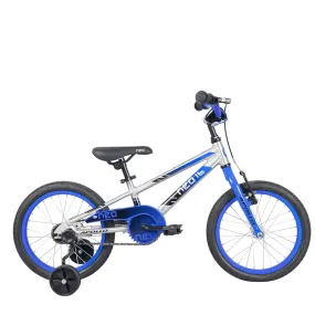 Apollo Neo  16" Kids Bikes - Brushed Alloy / Blue / Black