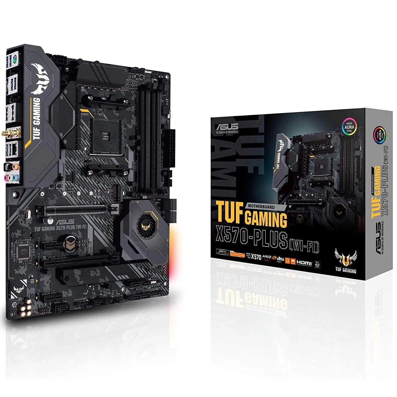 ASUS AM4 TUF Gaming X570-Plus Wi-Fi Zen 3 Ryzen 5000 and 3rd Gen Ryzen ATX Motherboard  (Refurbished)