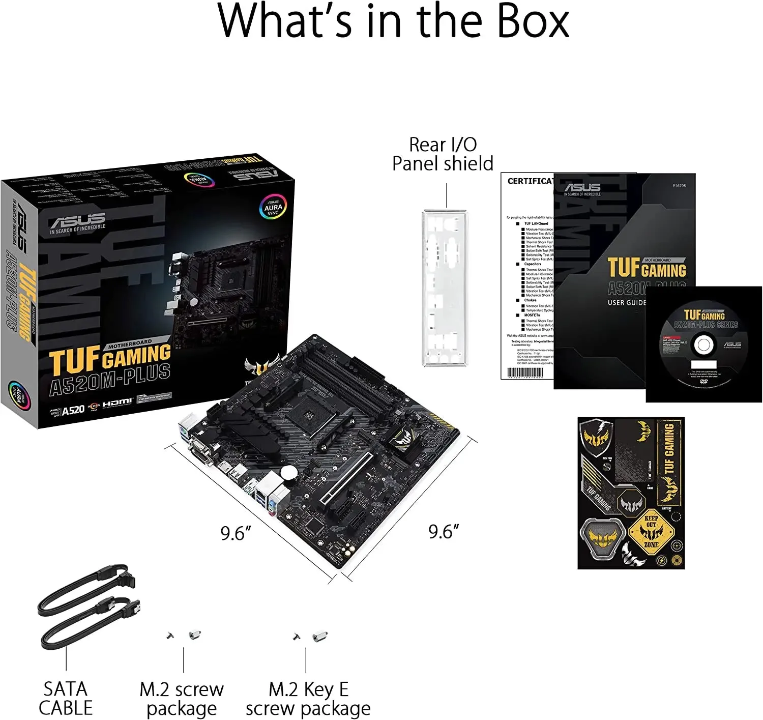 ASUS TUF Gaming A520M-Plus AMD A520 (Ryzen AM4) Micro ATX Motherboard