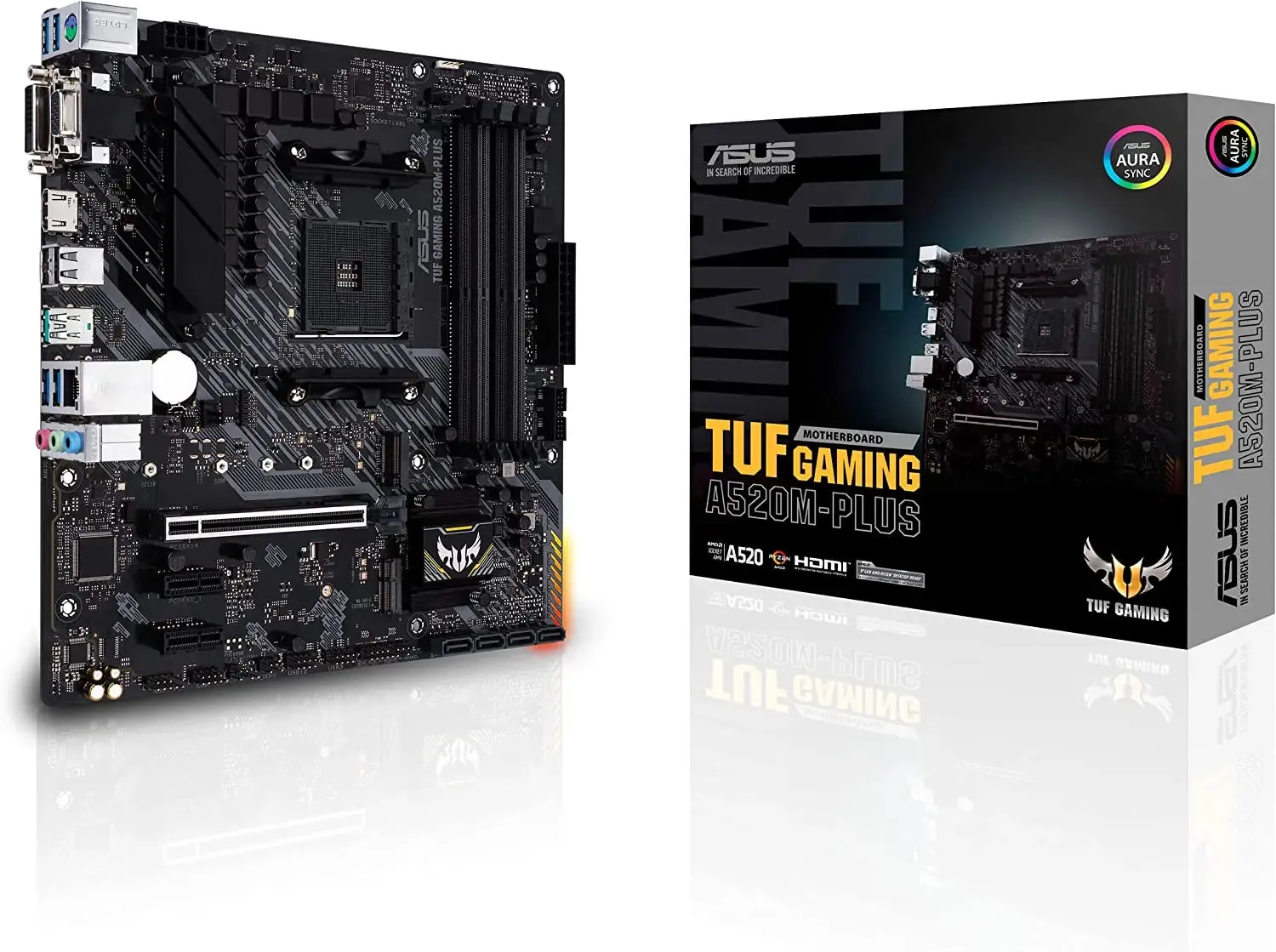 ASUS TUF Gaming A520M-Plus AMD A520 (Ryzen AM4) Micro ATX Motherboard