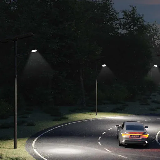 BEACON | Solar LED Street Light | 40 Watt | 7840 Lumens | 2300K-6500K CCT | Smart Street Light | Parking Lot Light | 5 Years Warranty