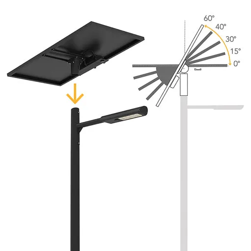 BEACON | Solar LED Street Light | 40 Watt | 7840 Lumens | 2300K-6500K CCT | Smart Street Light | Parking Lot Light | 5 Years Warranty