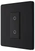 BG Evolve Matt Black Screwless Single Secondary Touch Dimmer Switch PCDMBTDS1B