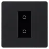 BG Evolve Matt Black Screwless Single Secondary Touch Dimmer Switch PCDMBTDS1B