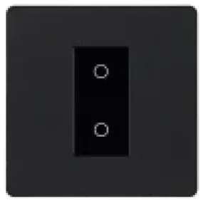 BG Evolve Matt Black Screwless Single Secondary Touch Dimmer Switch PCDMBTDS1B