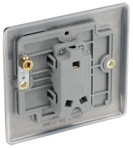 BG Nexus Metal 1 Gang Light Switch in Antique Brass- NAB12-01