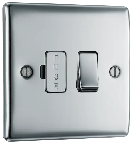 BG Nexus Metal Switched Fused Spur in Polished Chrome - NPC50-01