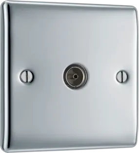 BG Nexus Metal TV Coax Point in Polished Chrome - NPC60-01