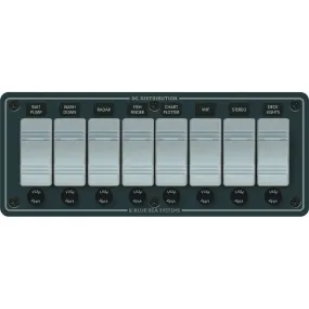 Blue Sea 8261 Waterproof Panel 8 Position - Slate Grey