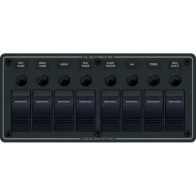 Blue Sea 8371 Water Resistant Panel - 8 Position - Black - Horizontal Mount [8371]