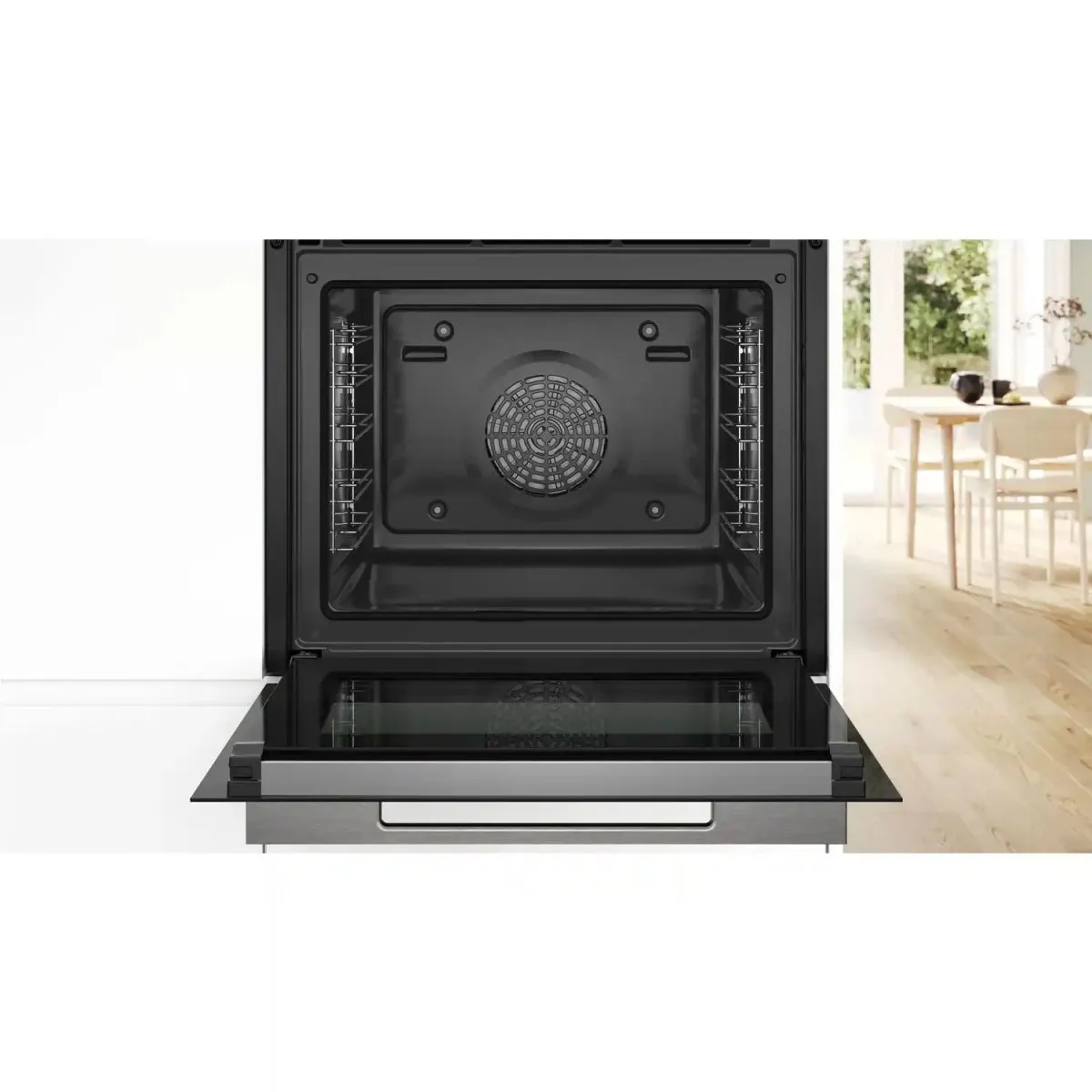 Bosch HBG7741B1B Series 8 Built-In Electric Single Oven in Black 71L - Black