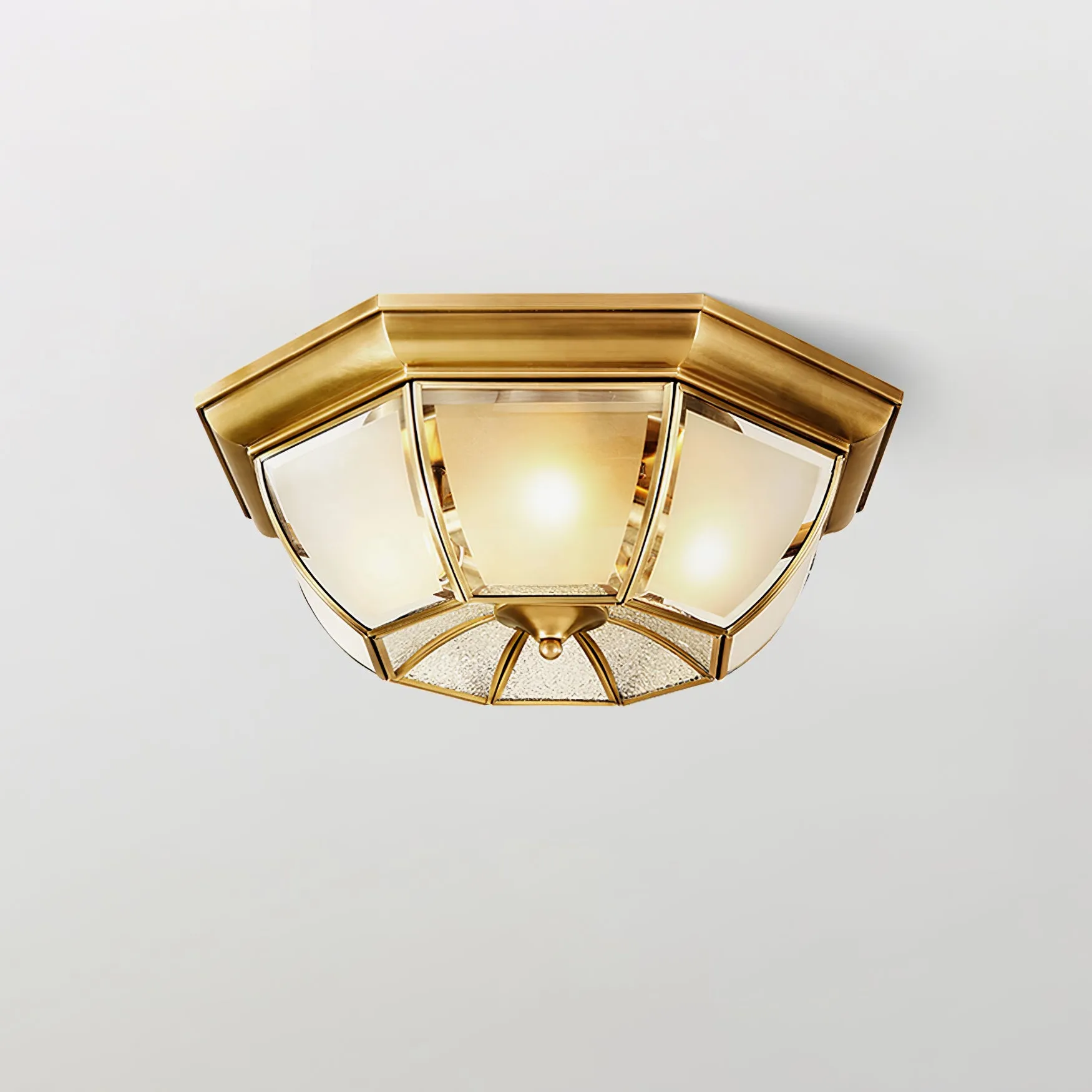 Bowl Shaped Brass Ceiling Lamp