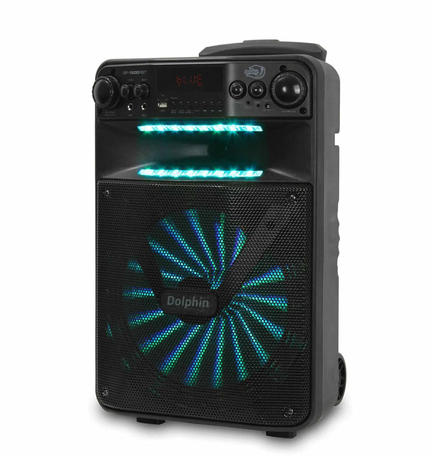 Brand New Dolphin 2500W Rechargeable 12" Bluetooth Tailgate Speaker with LED's SP-1200RBT
