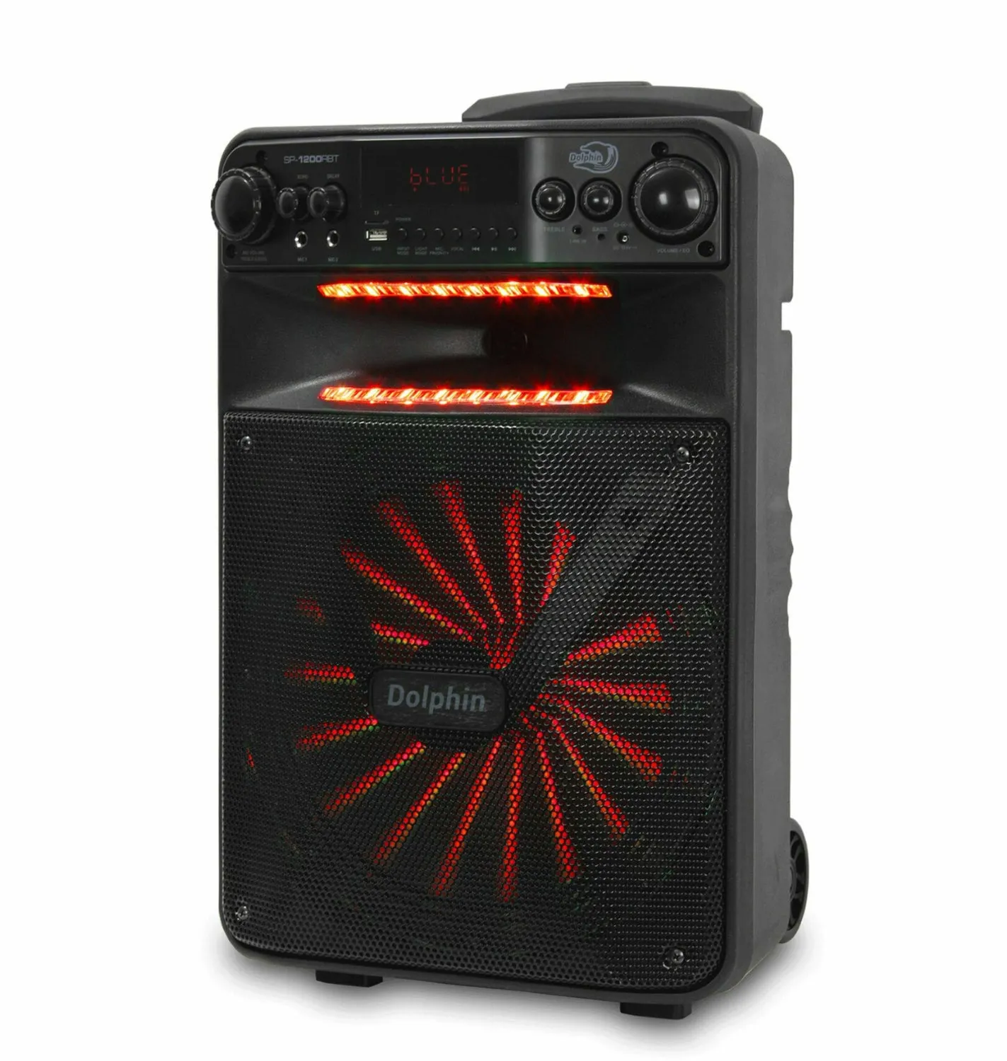 Brand New Dolphin 2500W Rechargeable 12" Bluetooth Tailgate Speaker with LED's SP-1200RBT