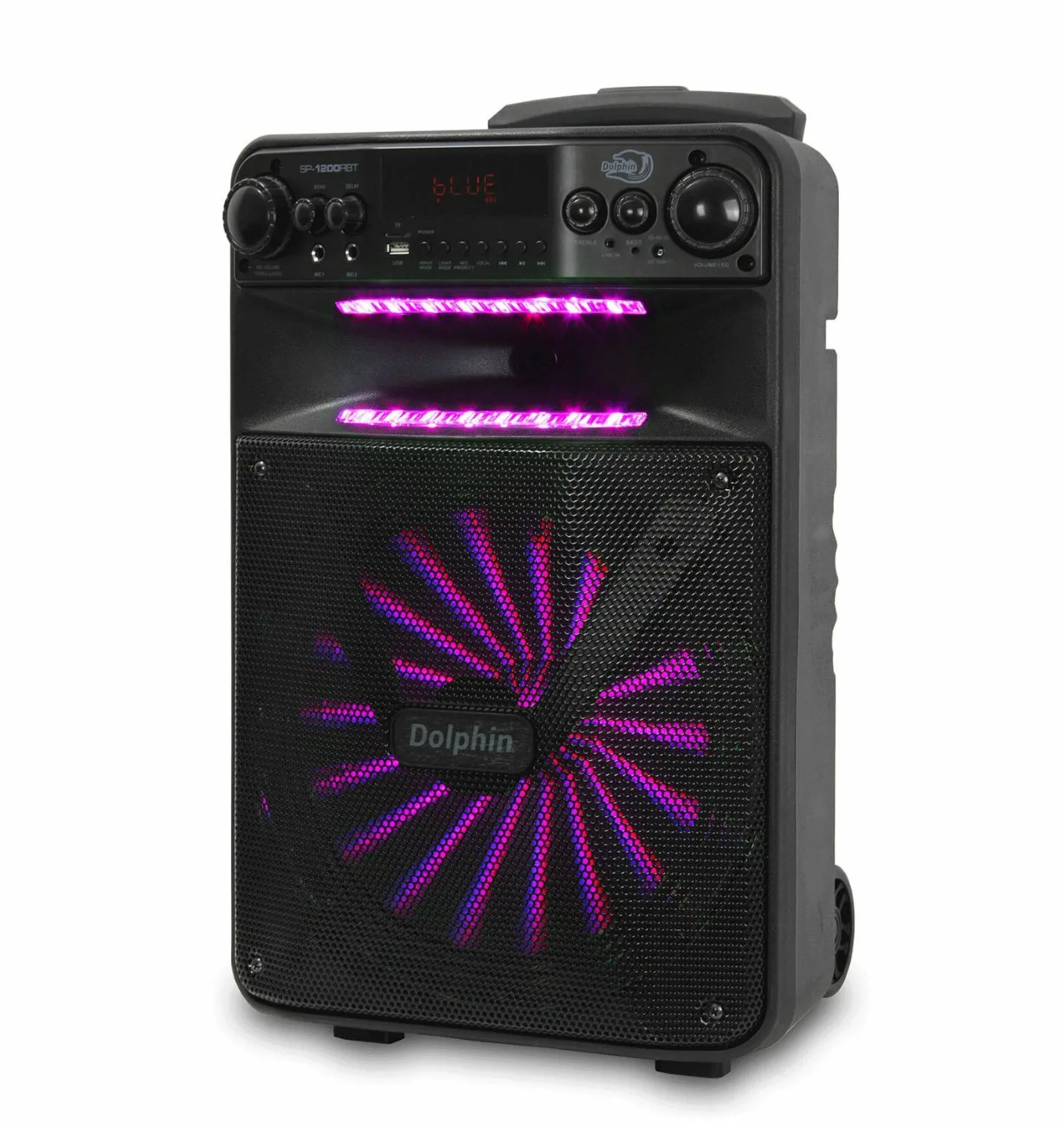 Brand New Dolphin 2500W Rechargeable 12" Bluetooth Tailgate Speaker with LED's SP-1200RBT