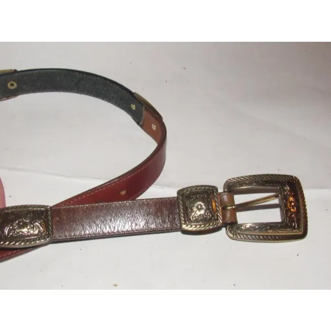 Brighton Multicolored Leather In Teal Blue Burgundy Dark Brown Medium Brown And Orangebritish Tan Vi