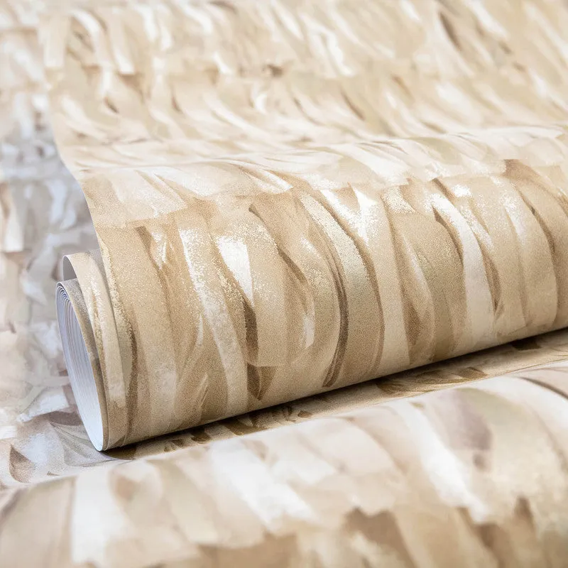 Calma Paper Strips Wallpaper in Cinnamon
