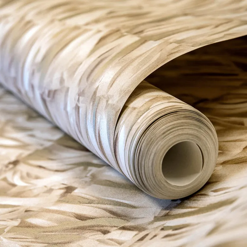 Calma Paper Strips Wallpaper in Cinnamon
