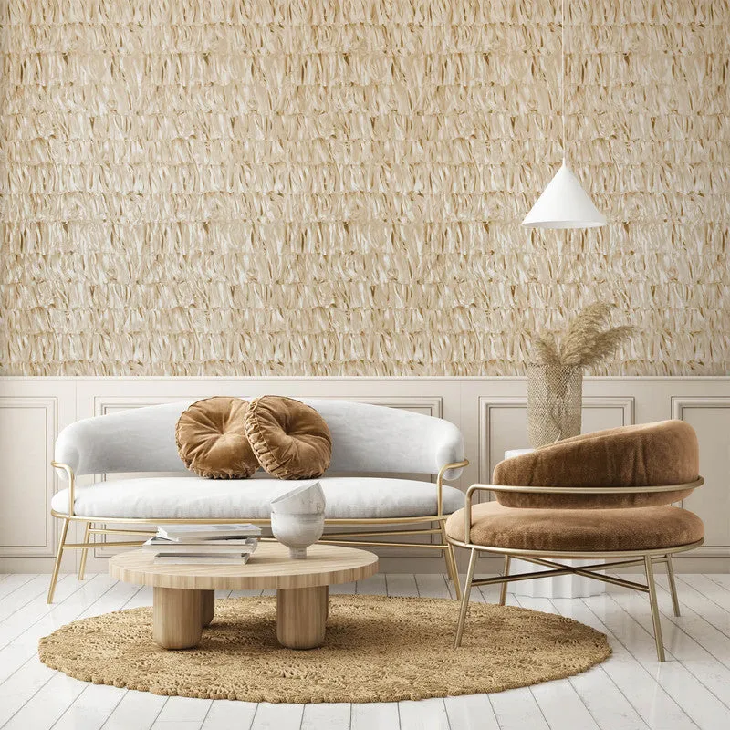 Calma Paper Strips Wallpaper in Cinnamon