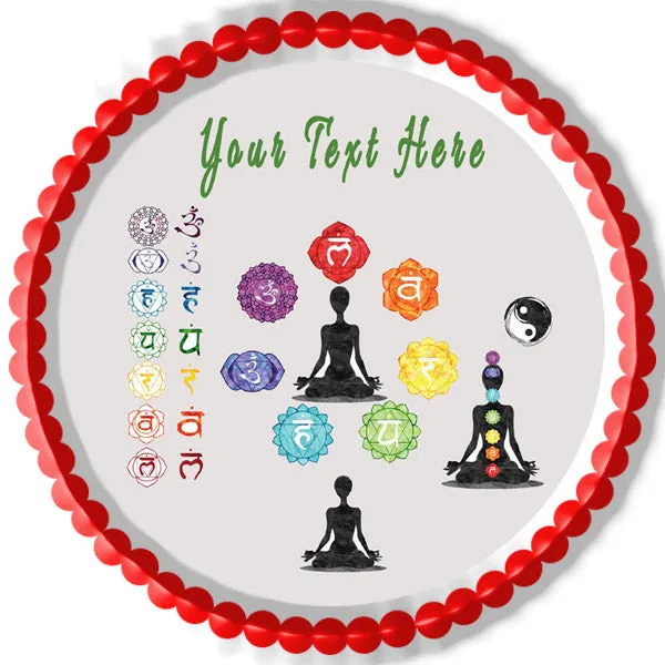 Chakra - Edible Cake Topper, Cupcake Toppers, Strips