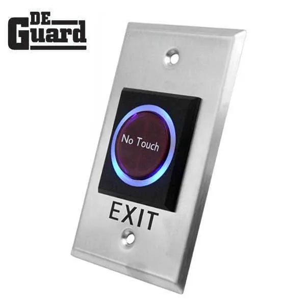 Contactless No Touch - Door Exit Button - Rectangle - Stainless Steel Plate - NO/NC/COM -  12VDC