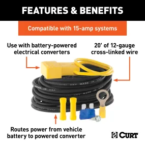 CURT 55152 CURT 55152 Powered Converter Wiring Kit for Tail Light Converter; 15 Amps