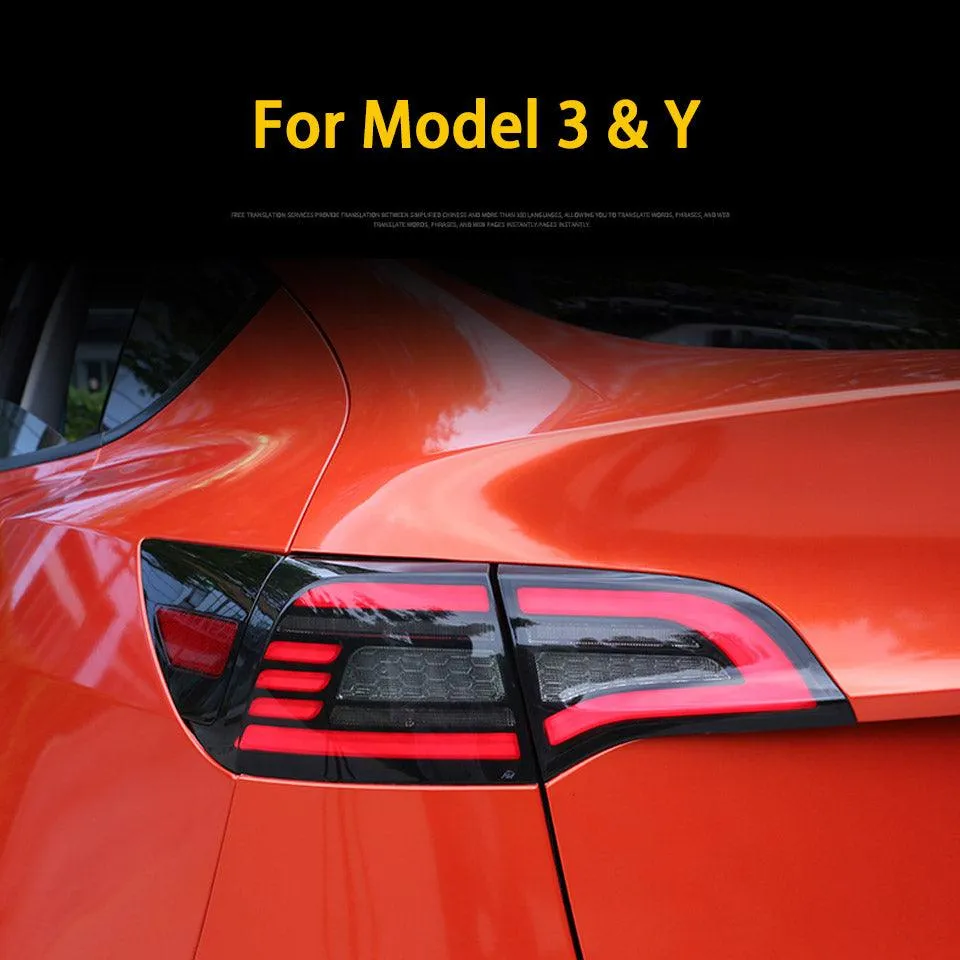 Dynamic Car LED Taillights Hawkeye Design For Tesla Model 3 & Y
