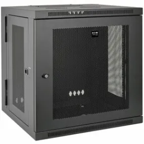 Eaton Tripp Lite Series SmartRack 12U Low-Profile Switch-Depth Wall-Mount Small Rack Enclosure, Hinged Back