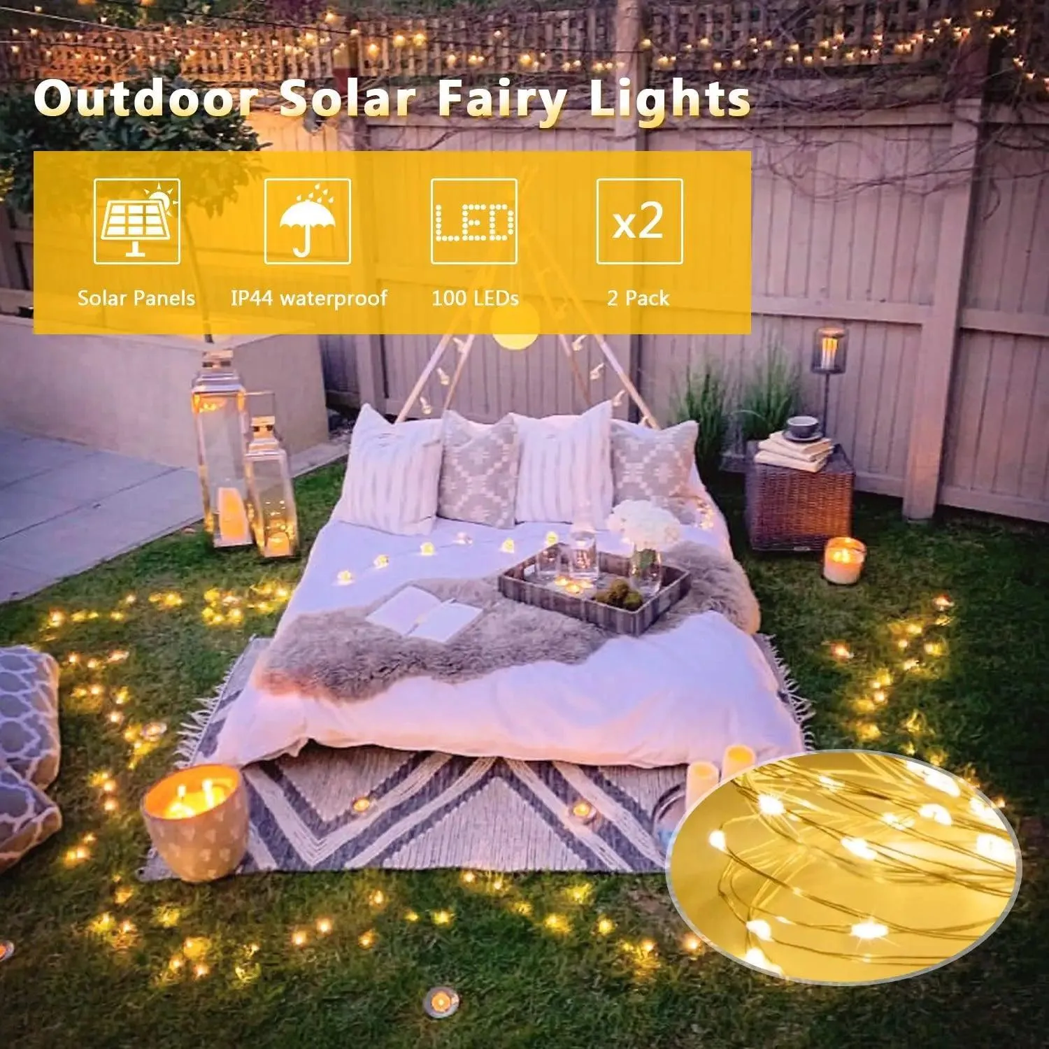 Enchanting Solar LED Fairy Lights for Magical Outdoor Decor and Events