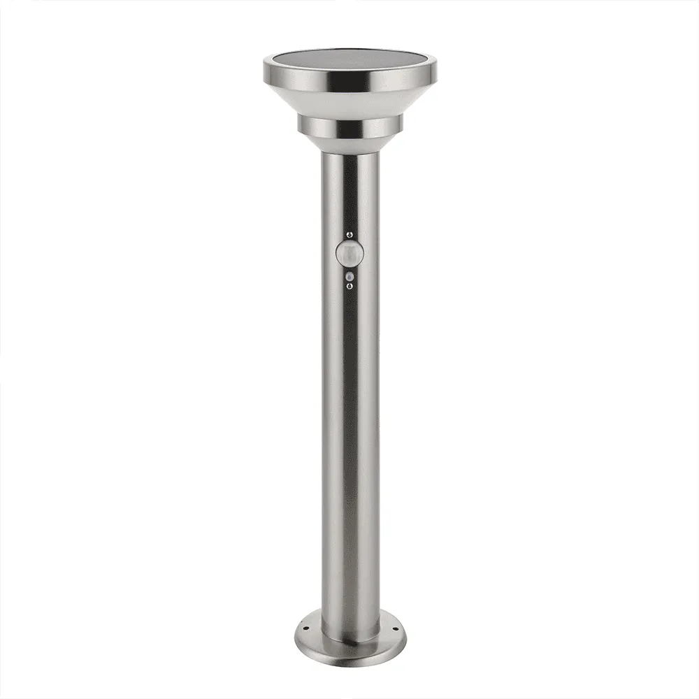 Endon Halton LED Solar Post Light in Stainless Steel IP44