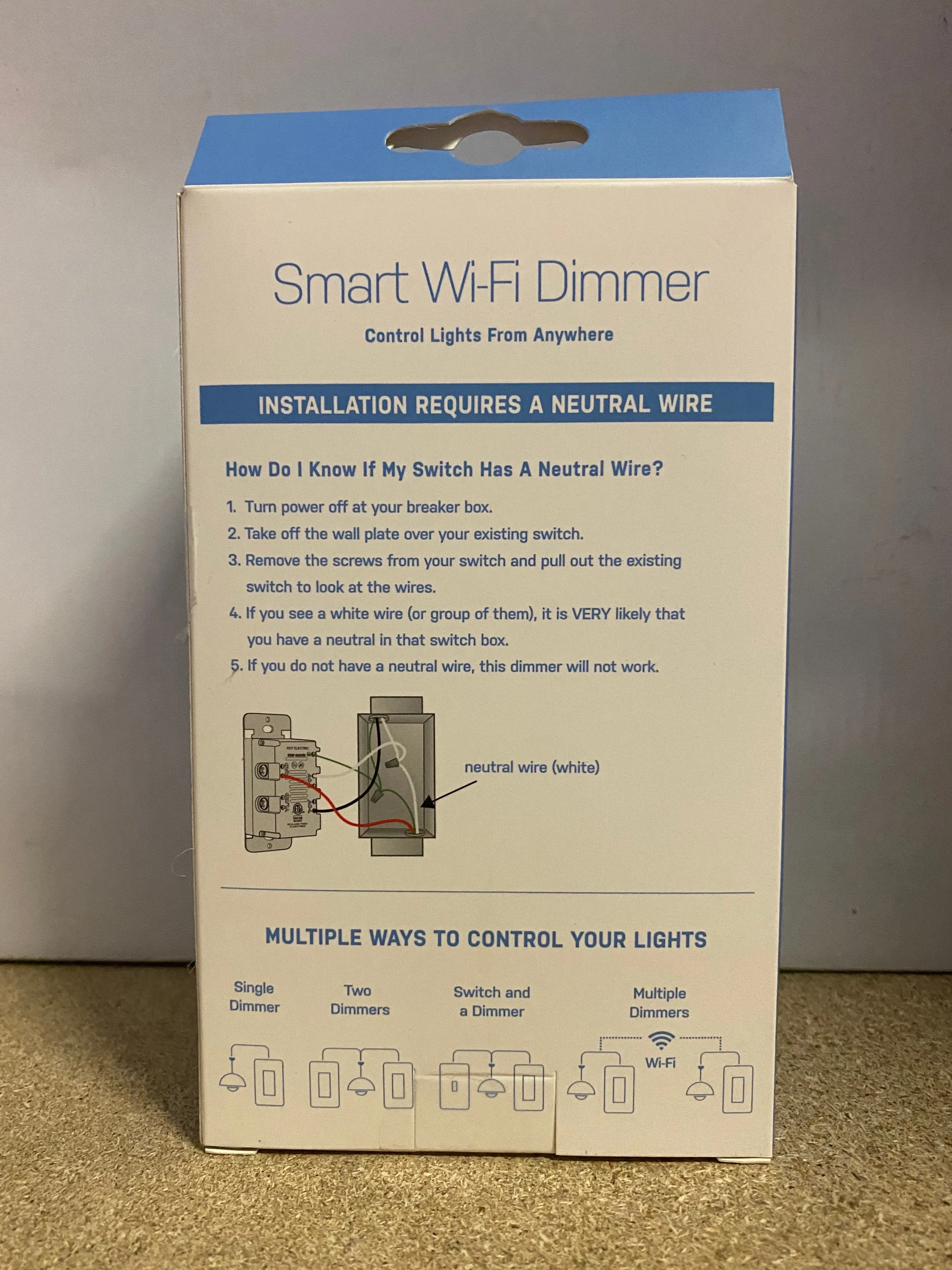 Feit Smart Wi-Fi LED Dimmer Switch 3 WAY Works with Alexa Google Siri