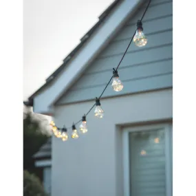 Festoon Lights, Classic Solar - 20 Bulbs in Black