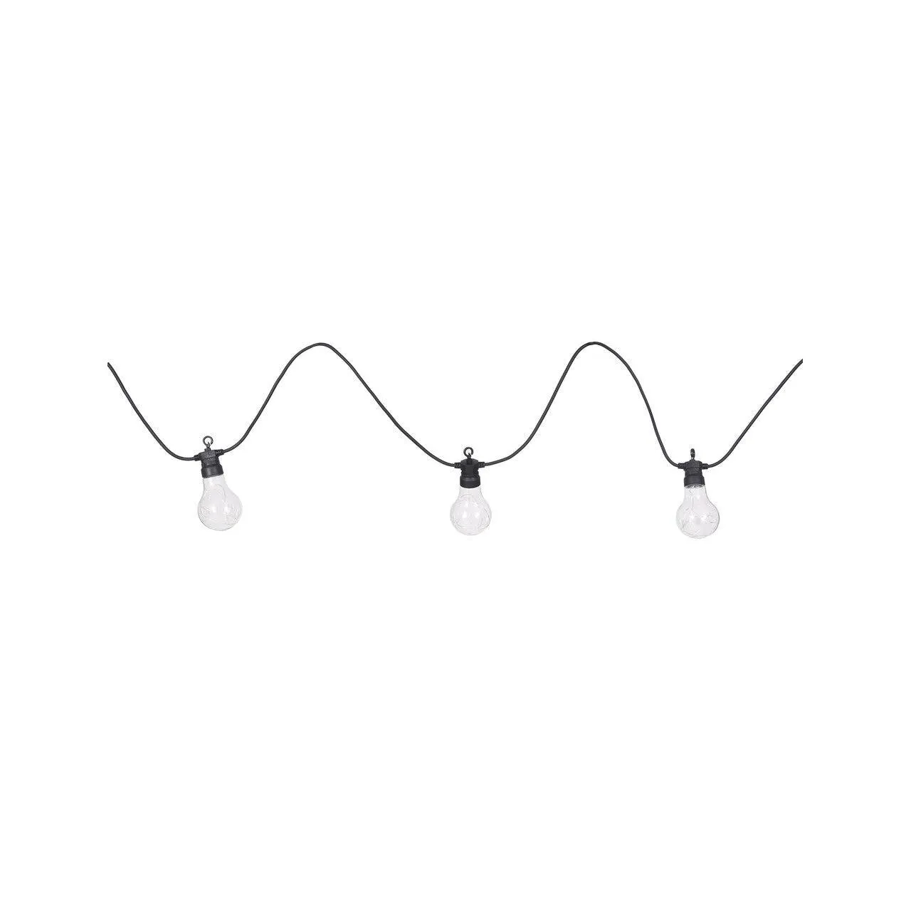Festoon Lights, Classic Solar - 20 Bulbs in Black