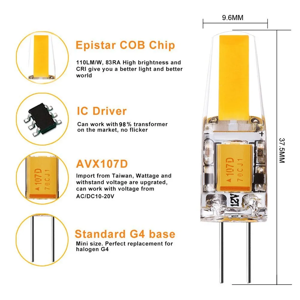 FluxTech - G4 COB LED Bulb 1.8W 200lm