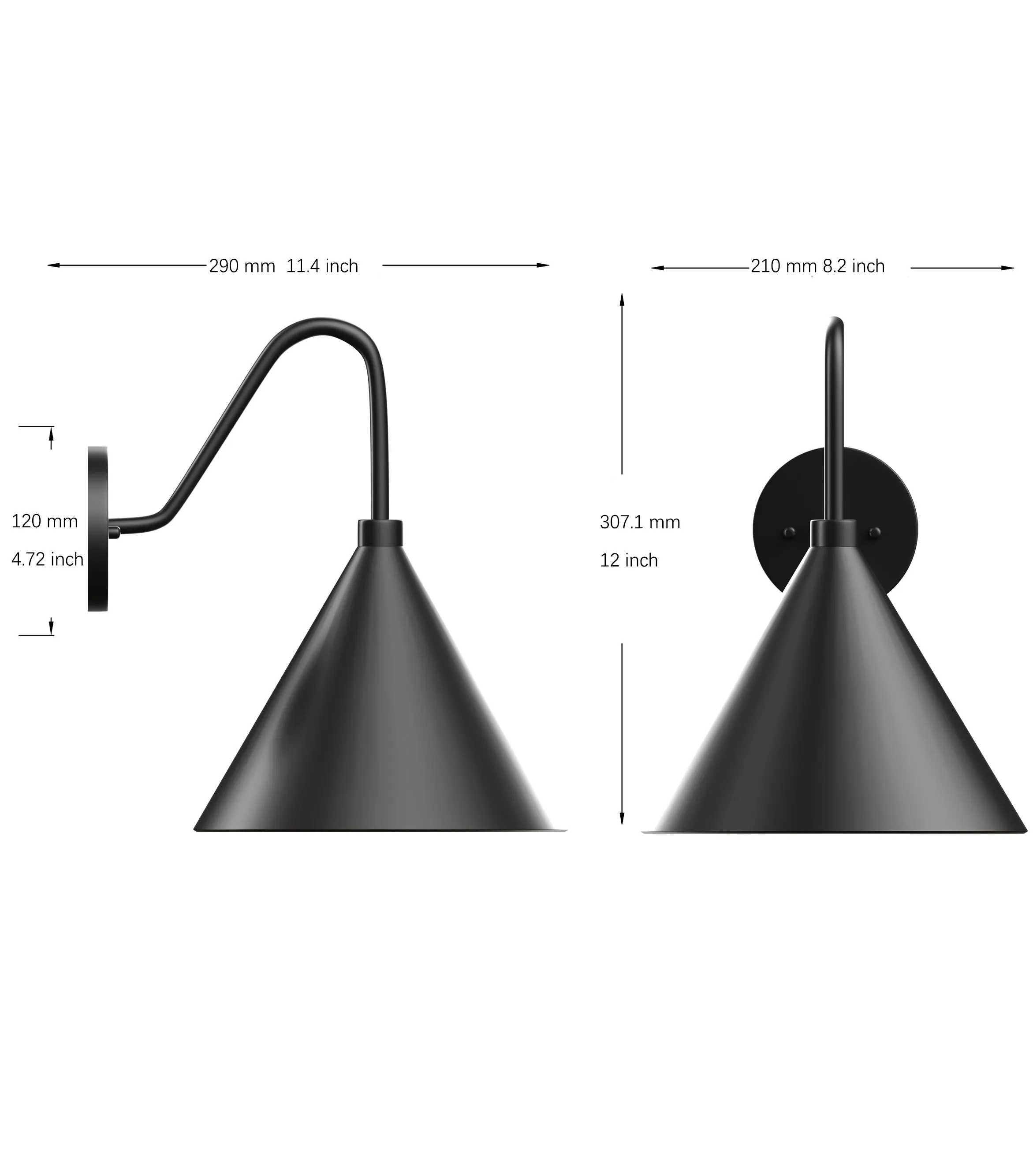 FRANCIS LED 10W Outdoor Exterior Wall Light Fixture Solid Copper Bulb Included IP44 Weather Proof