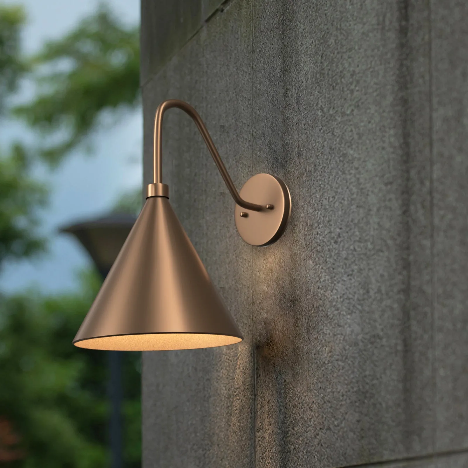 FRANCIS LED 10W Outdoor Exterior Wall Light Fixture Solid Copper Bulb Included IP44 Weather Proof