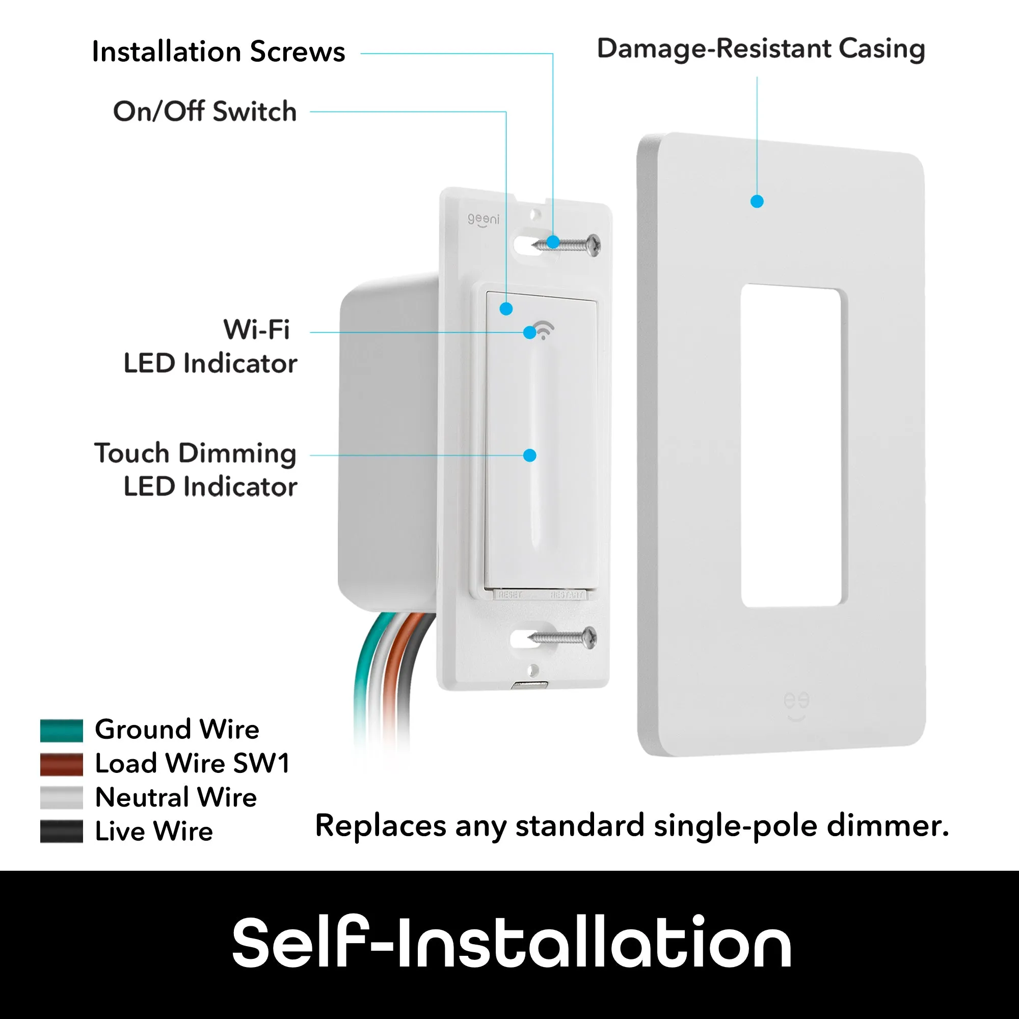 Geeni Tap Dim Dimmer Switch