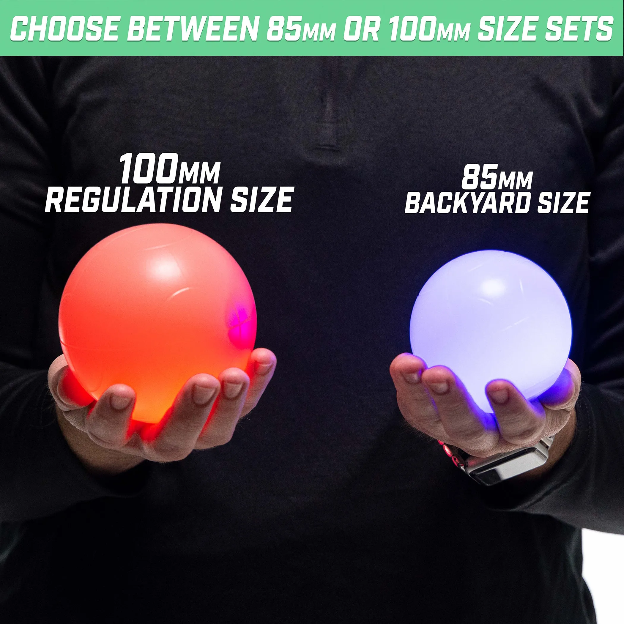 GoSports 100mm LED Bocce Ball Game Set