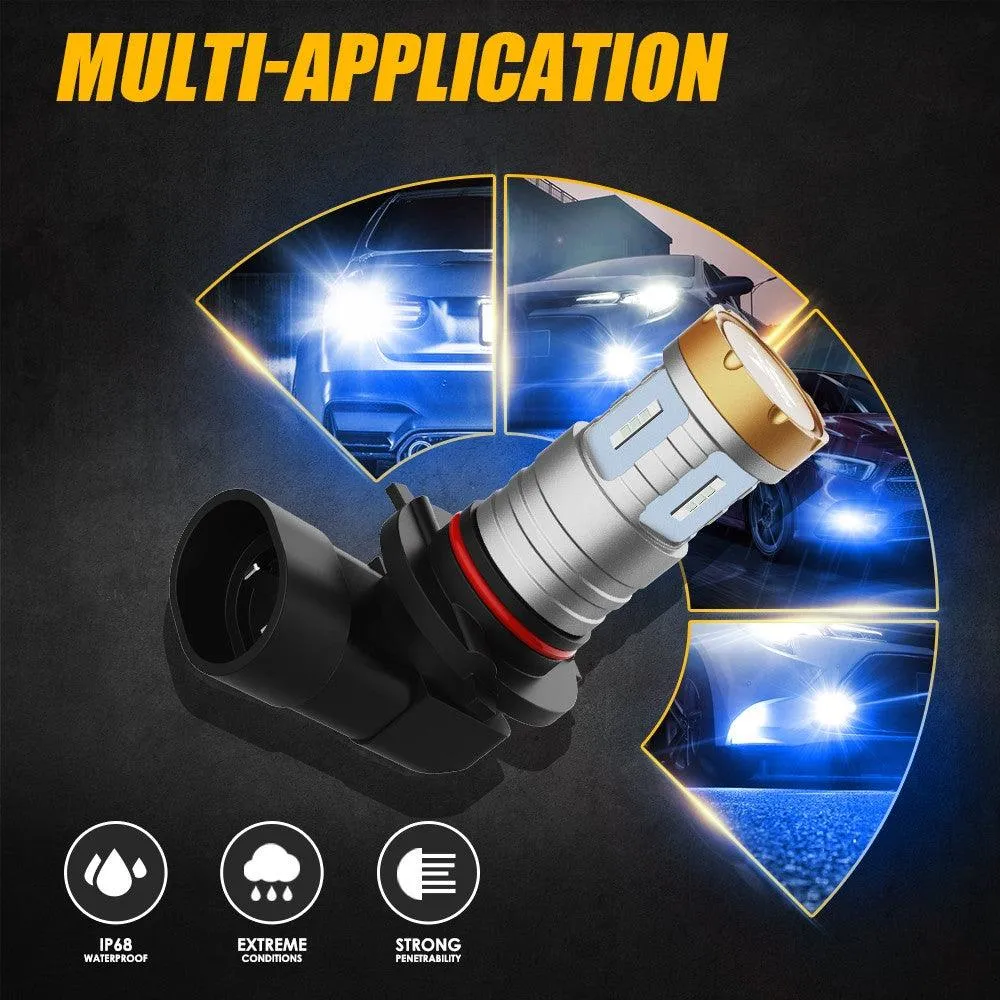H10 9145 9140 HB3 LED Fog Light/DRL Bulbs 20W 4000LM Deep Blue Crown Series | 2 Bulbs