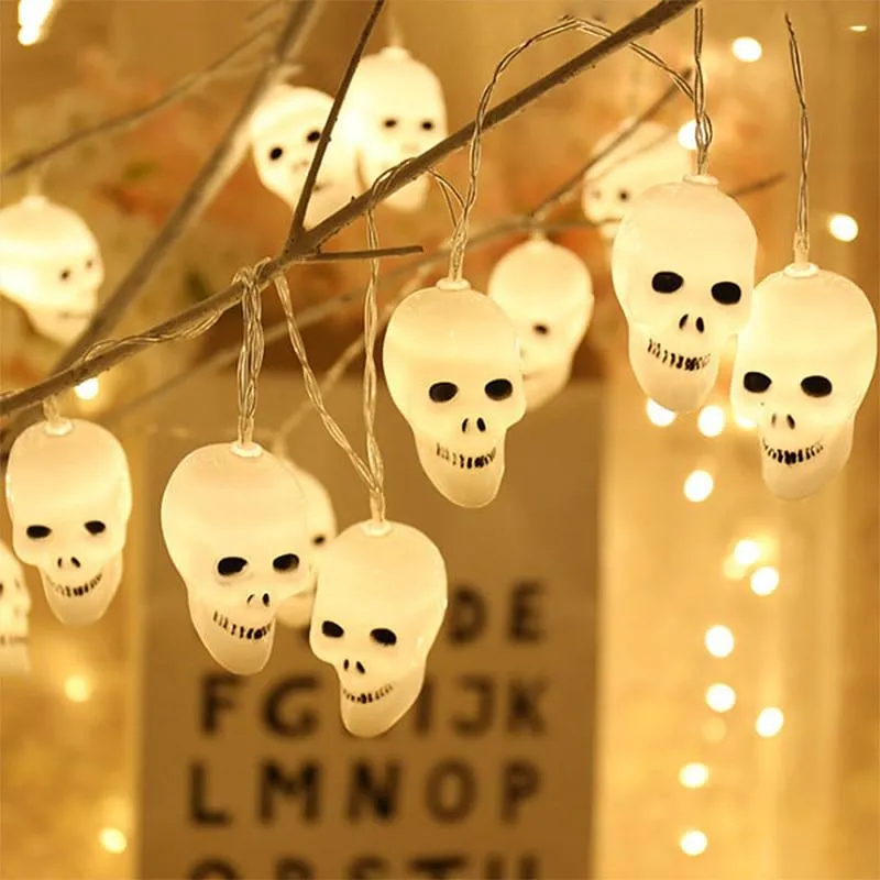 Halloween Pumpkin Spider Bat Skull String Lights Lamp