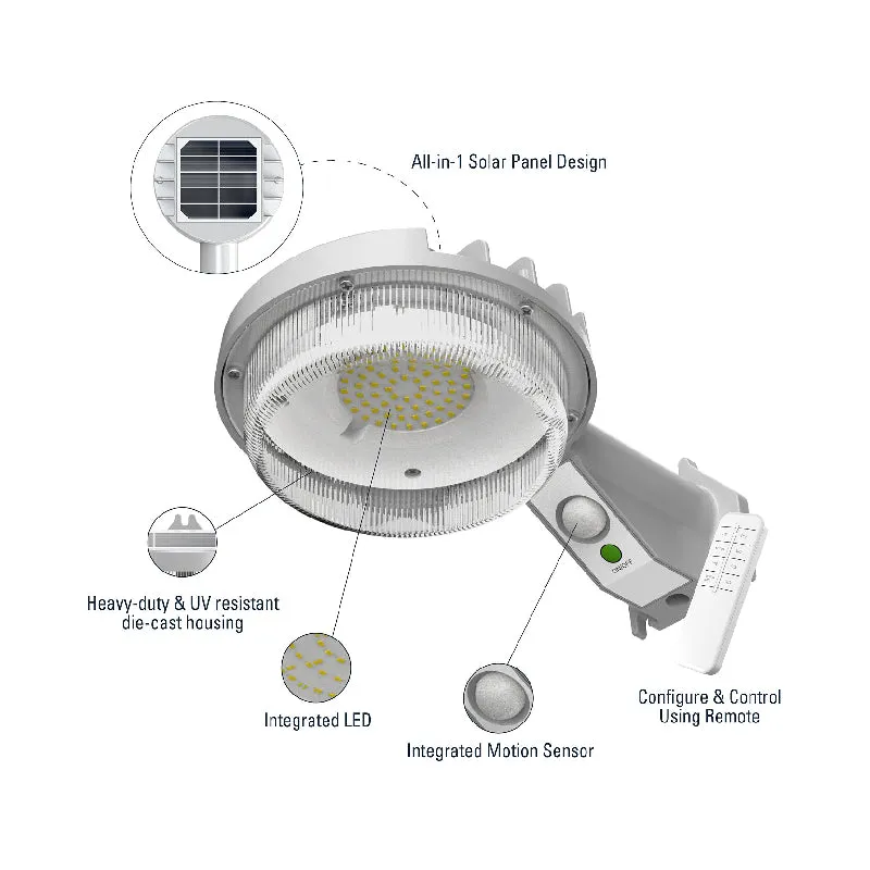 Halo SBL10 LED Solar Area Light, 1000 lm