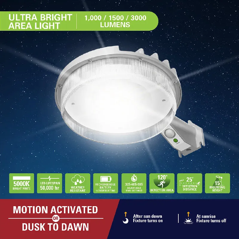 Halo SBL10 LED Solar Area Light, 1000 lm